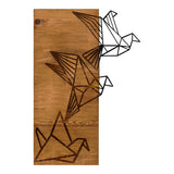 Decorațiune de perete cu funcție decorativă Perdon Pakoworld, Stil modern, Lemn de pin și Metal negru, 30x3x60cm