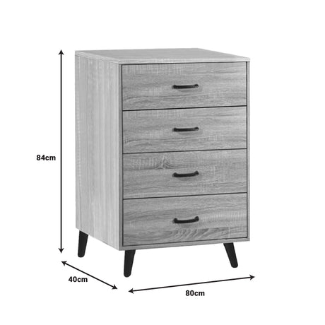 Comoda Adrenile, Natural metal negru 80x40x84 cm