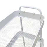 Carucior 3 Niveluri Nedea, Metal Alb, 41x30x77 cm