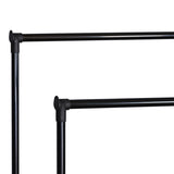 Cuier de podea Ganco din metal, Negru, 74.5x39x157 cm