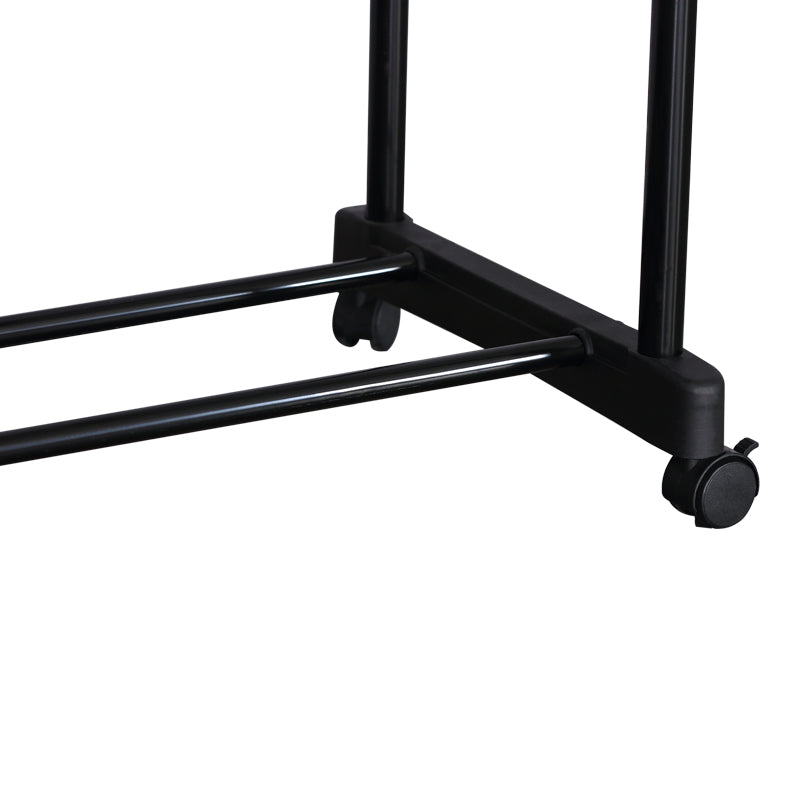 Cuier de podea Ganco din metal, Negru, 74.5x39x157 cm