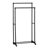 Cuier de podea Ganco din metal, Negru, 74.5x39x157 cm