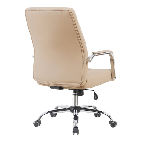 Scaun de birou manager cu funcție ajustabilă Mido, Cappuccino, 58x71x100-106 cm
