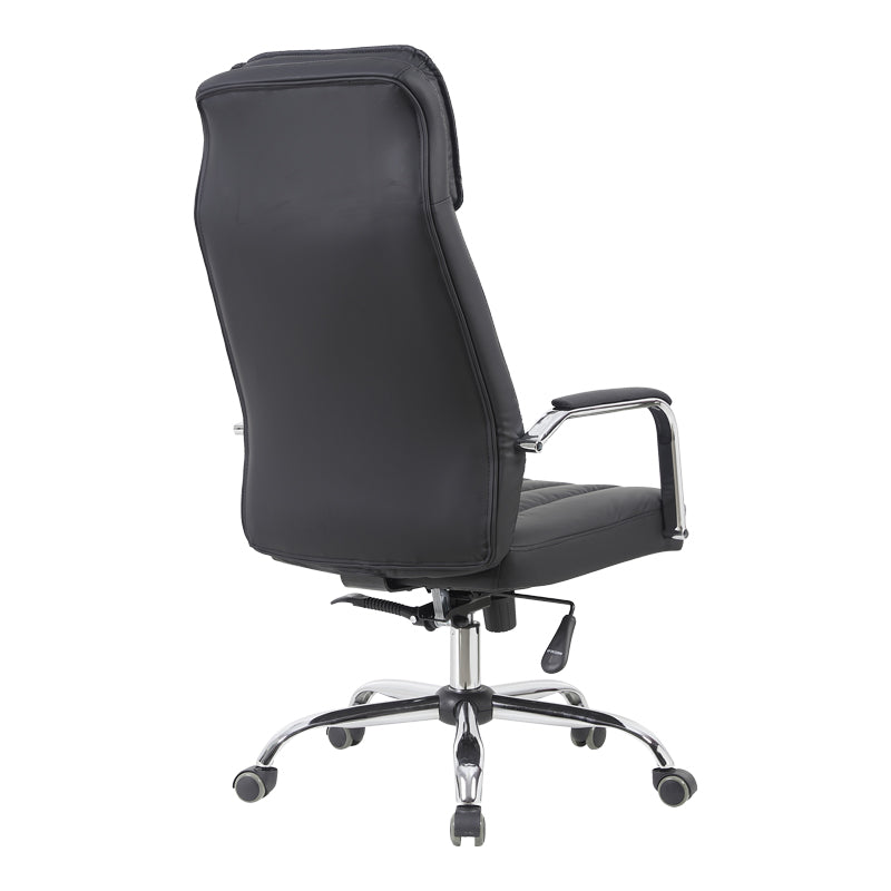 Scaun de birou managerial cu funcție ajustabilă Morales, Piele, Negru, 60x70x118-124cm
