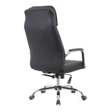 Scaun de birou managerial cu funcție ajustabilă Morales, Piele, Negru, 60x70x118-124cm