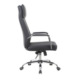 Scaun de birou managerial cu funcție ajustabilă Morales, Piele, Negru, 60x70x118-124cm