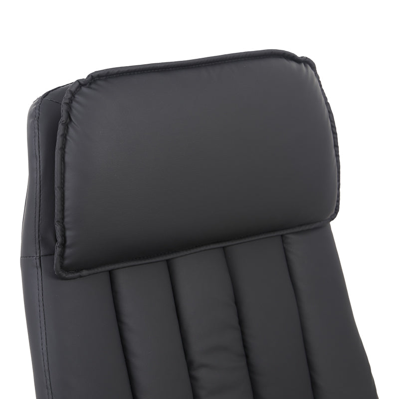 Scaun de birou managerial cu funcție ajustabilă Morales, Piele, Negru, 60x70x118-124cm