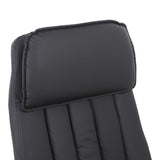 Scaun de birou managerial cu funcție ajustabilă Morales, Piele, Negru, 60x70x118-124cm