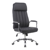 Scaun de birou managerial cu funcție ajustabilă Morales, Piele, Negru, 60x70x118-124cm