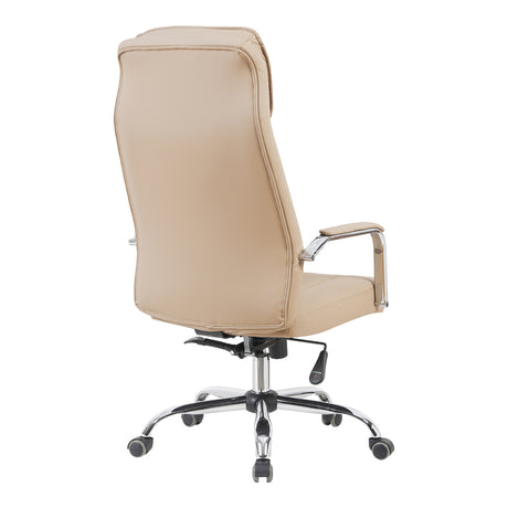 Scaun de birou managerial cu funcție ajustabilă, Morales Cappuccino, 60x70x118-124 cm