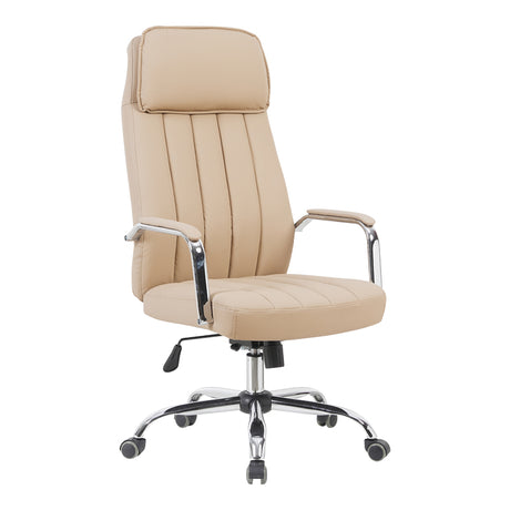 Scaun de birou managerial cu funcție ajustabilă, Morales Cappuccino, 60x70x118-124 cm