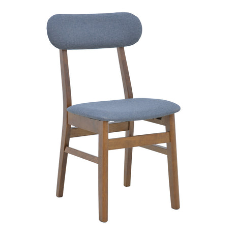 walnut - grey fabric