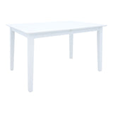 Masă extensibilă Mabor-Houston, Lemn, Alb, 120-150x80x73, 8 cm