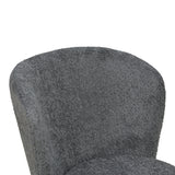 Scaun cu funcție Houlian , Stil Modern, Material textil antracit și metal negru, Dimensiuni 46x66x89cm.