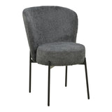 Scaun cu funcție Houlian , Stil Modern, Material textil antracit și metal negru, Dimensiuni 46x66x89cm.