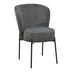 Scaun cu funcție Houlian, Stil Modern, Material textil antracit și metal negru, Dimensiuni 46x66x89cm.