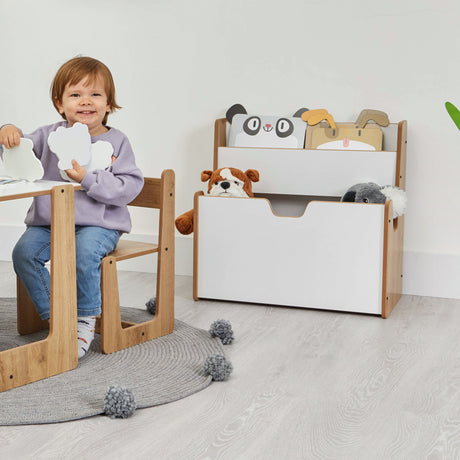 Raft pentru gru alb Natural 57x34x55 cm