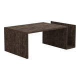 Măsuță de cafea Poko Pakoworld, stil modern, finisaj nuc închis, lemn, 86.8x50x32.4 cm