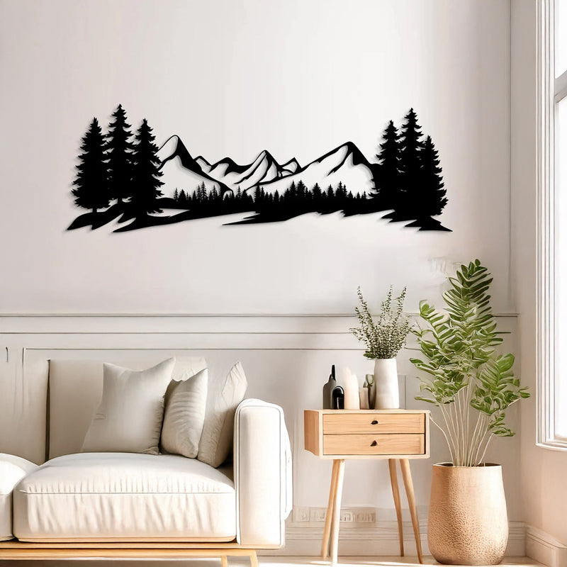 Decorațiune metal Wall deco Mounde negru metal 60x0.15x20cm