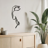 Decorațiune metal Wall deco Femalo negru metal 20x0.15x50cm