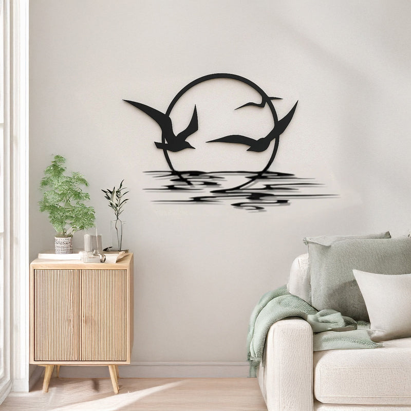 Decorațiune metal Wall deco Sunsy negru metal 40x0.15x60cm