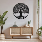 Decorațiune metal Wall deco Lifeto negru metal Ø80x0.15cm