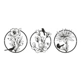 Decorațiune metal Wall deco Renka set 3 piese negru metal Ø30x0.15cm