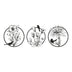Decorațiune metal Wall deco Renka set 3 piese negru metal Ø30x0.15cm