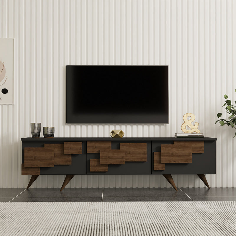 Comoda TV Trida, 160x35x45 cm - Antracit-Nuc