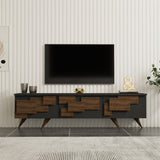 Comoda TV Trida, 160x35x45 cm - Antracit-Nuc