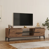 Comoda TV Eslem, 160x35x45 cm - Antracit-Stejar