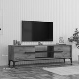 Comoda TV Eslem, 160x35x45 cm - Antracit-Stejar