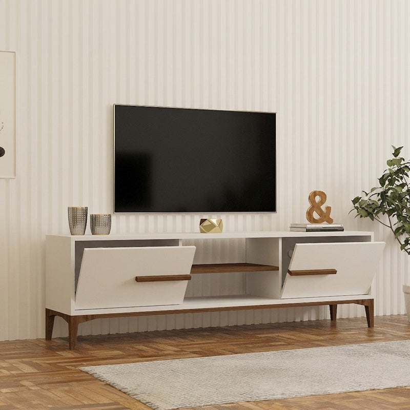 Comoda TV Eslem, 160x35x45 cm - Nuc-Alb