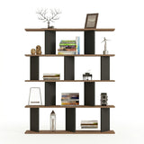 Biblioteca Ratu, 120x25x141 cm - Antracit-Stejar
