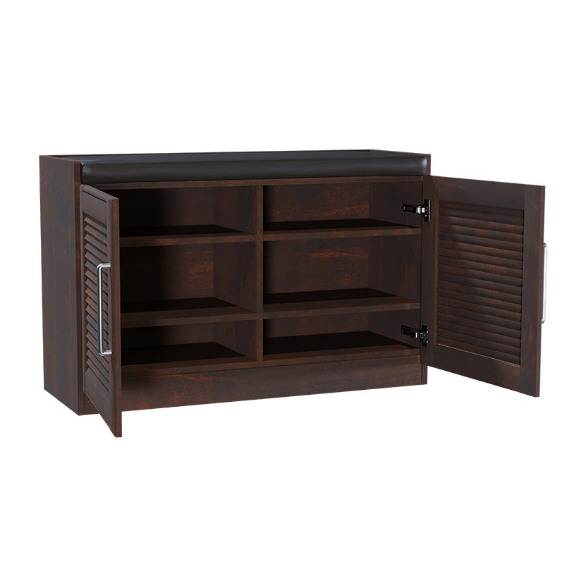 Dulap pantofi cu banca Crispy  94x34.5x60cm - Nuc