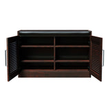 Dulap pantofi cu banca Crispy  94x34.5x60cm - Nuc