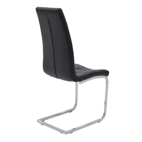 Scaun Darrell pu negru - metal cromat, 42x49x106 cm