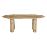 Masă de dining Nembou, Stejar, 210x100x76 cm