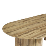 Masă de dining Nembou, Stejar, 210x100x76 cm