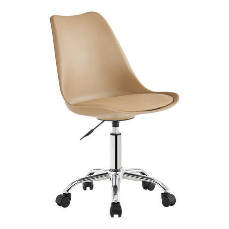 Scaun birou ergonomic Gaston II Pakoworld, Modern, PP-PU Cappuccino, 48x57x77-90cm