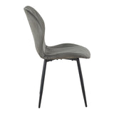 Scaun din catifea Jelour, catifea, 46x60x84 cm, antracit