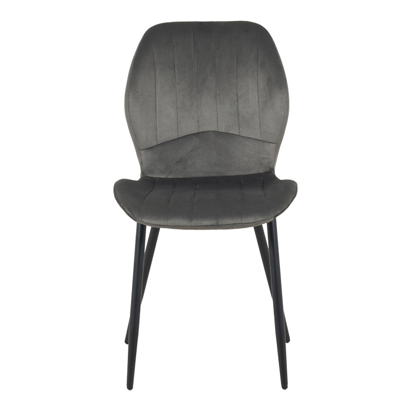 Scaun din catifea Jelour, catifea, 46x60x84 cm, antracit