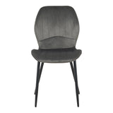 Scaun din catifea Jelour, catifea, 46x60x84 cm, antracit