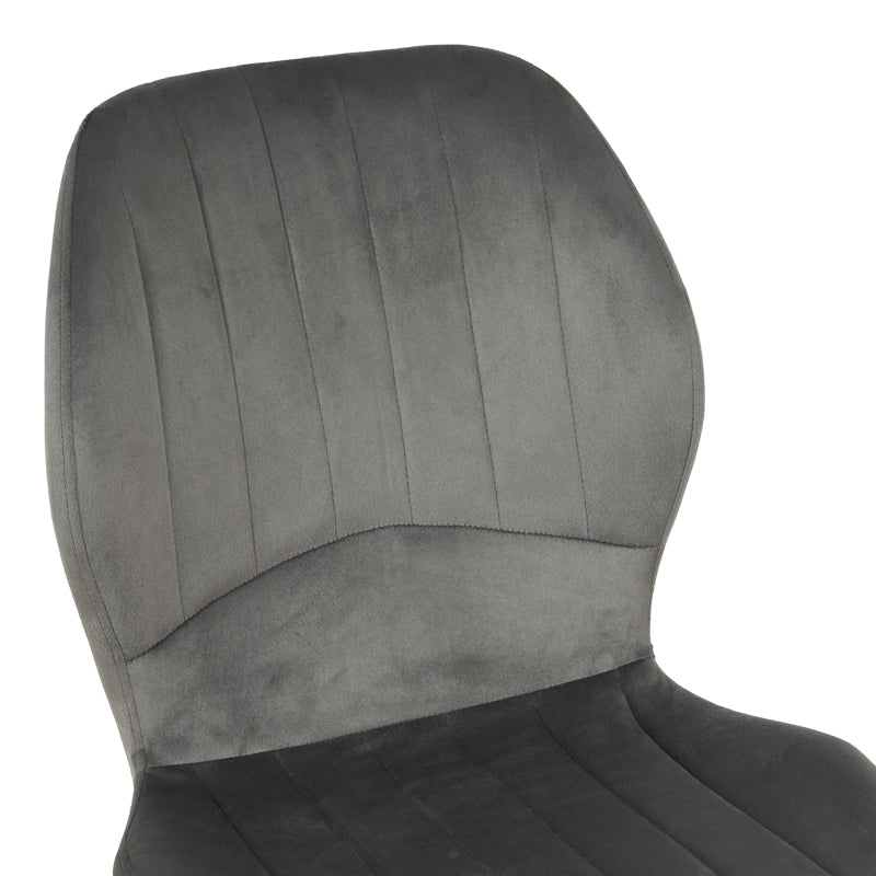 Scaun din catifea Jelour, catifea, 46x60x84 cm, antracit