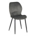 Scaun din catifea Jelour, catifea, 46x60x84 cm, antracit