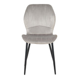 Scaun cu funcție Jelour, catifea și metal, 46x60x84 cm, gri și negru