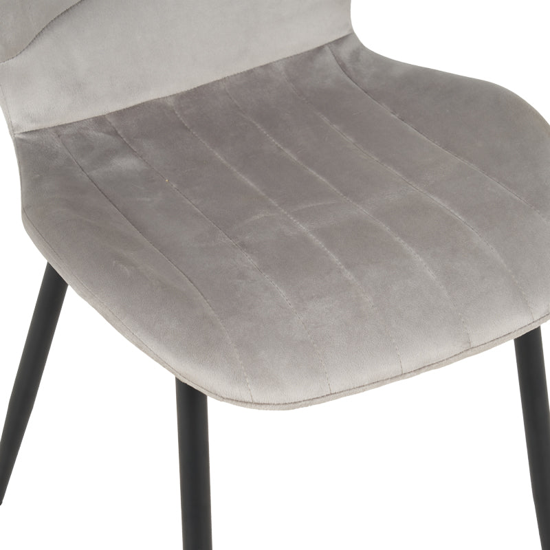 Scaun cu funcție Jelour, catifea și metal, 46x60x84 cm, gri și negru