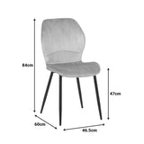 Scaun cu funcție Jelour, catifea și metal, 46x60x84 cm, gri și negru