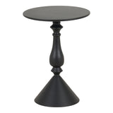 Măsuță auxiliară modernă Lalou, metal, negru, 40x55 cm
