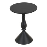 Măsuță auxiliară modernă Lalou, metal, negru, 40x55 cm